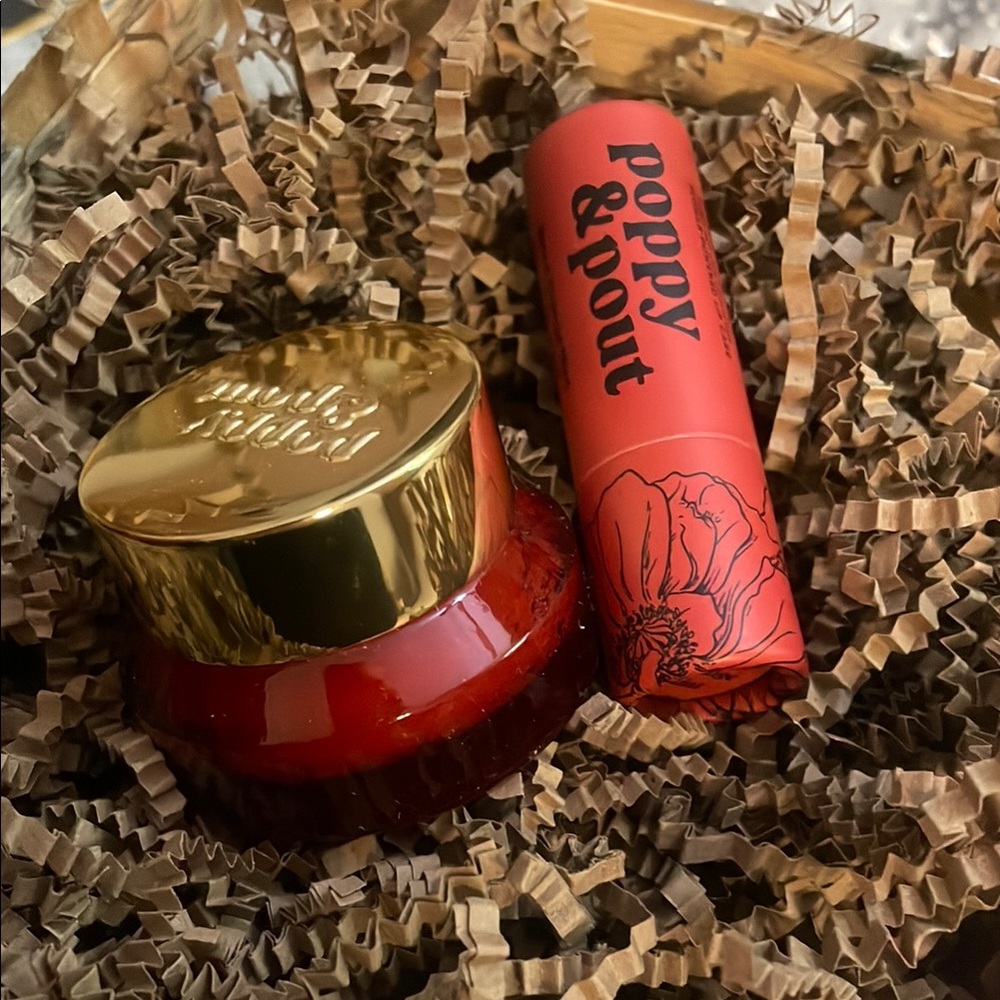 Poppy & Pout Lip Scrub & Balm Duo in Orange Mint